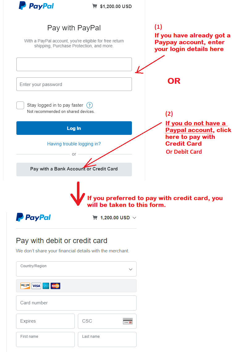 Pay with Paypal